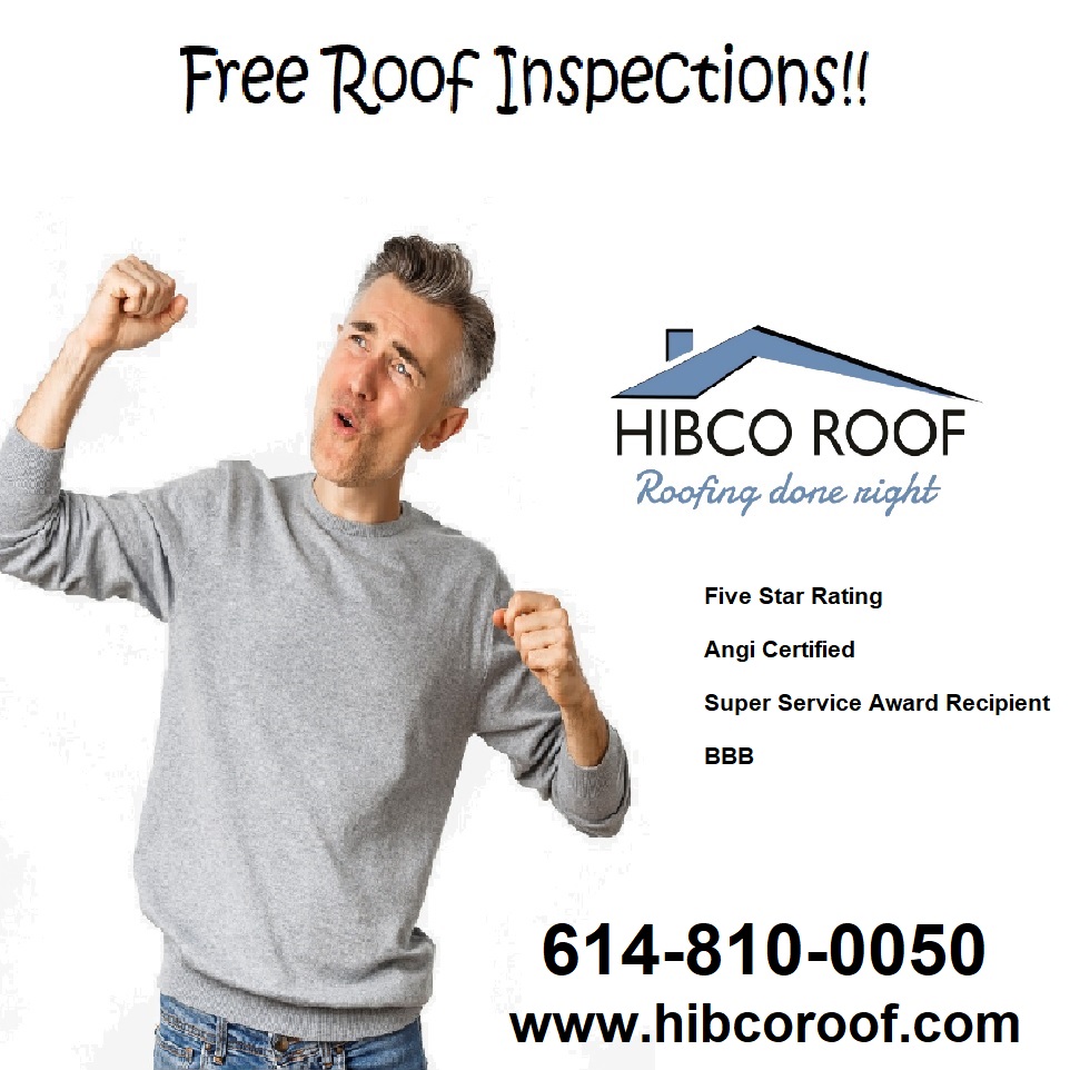 If you have storm damage on your roof or your roof is leaking. Hibco roof will perform a free inspection.