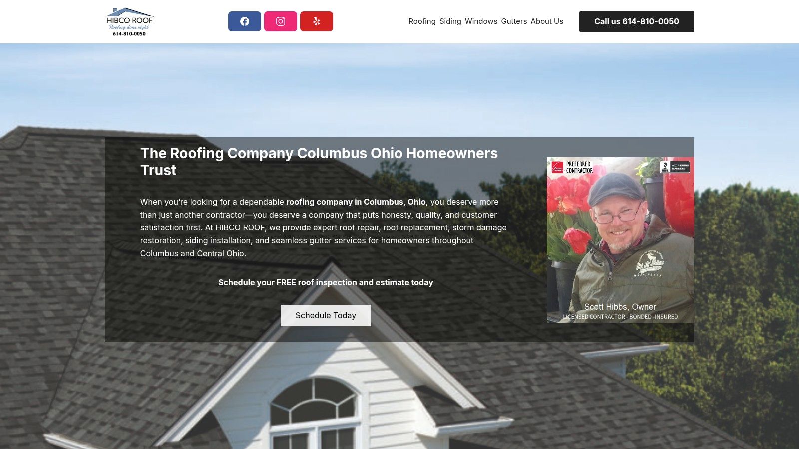 Screenshot from https://hibcoroof.com